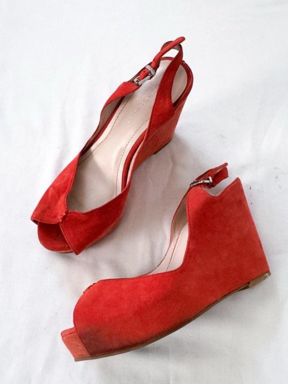 Y2k summer bcbg orange wedges